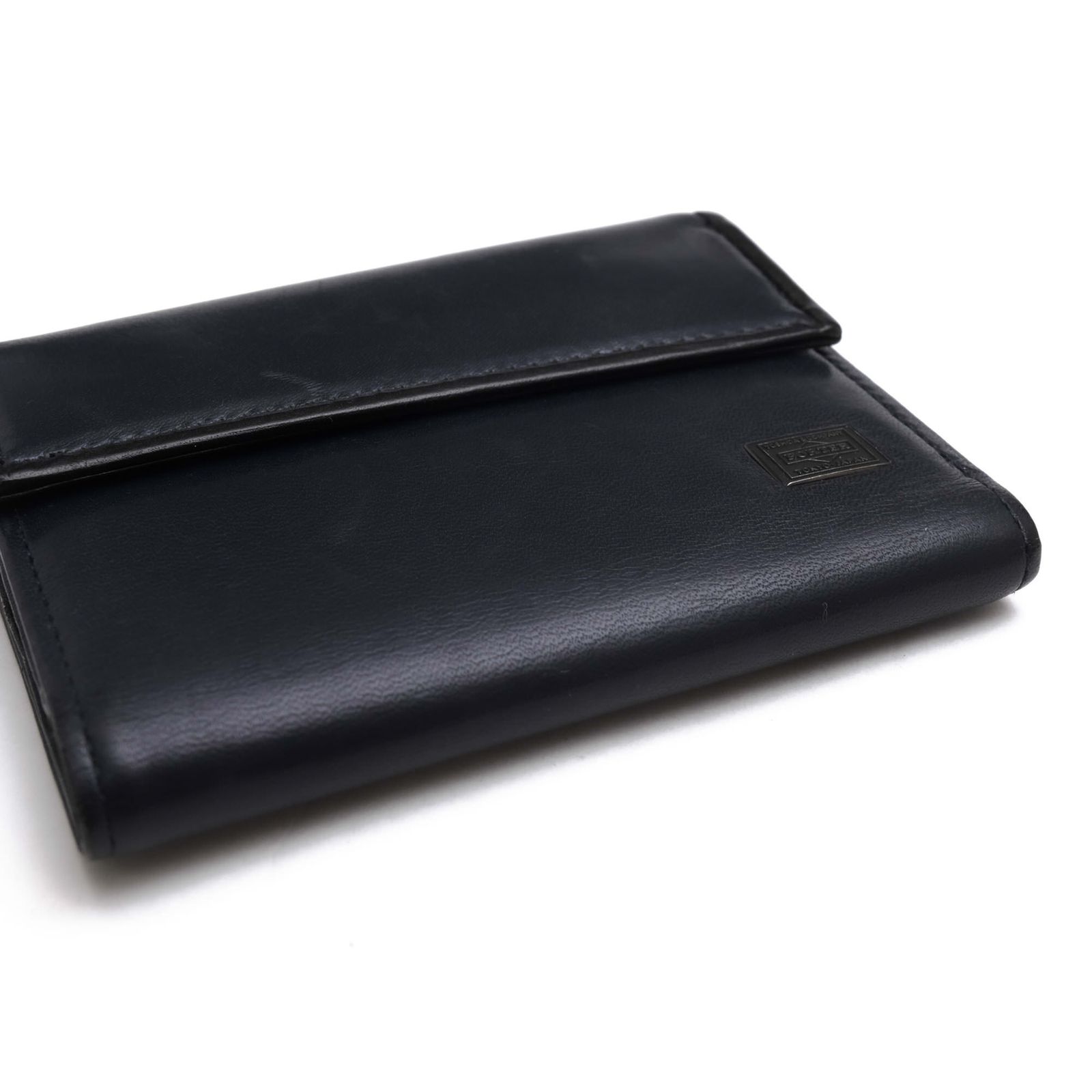 ポーター 吉田カバン／PORTER 財布 ウォレット メンズ 男性 男性用 レザー 革 本革 ネイビー 紺  179-03874 PLUME WALLET 小銭入れあり 三つ折り ポーター 吉田カバン／PORTER 財布 ウォレット メンズ 男性 男性用