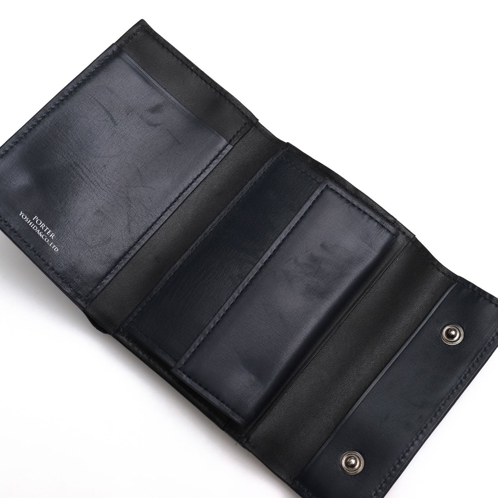 ポーター 吉田カバン／PORTER 財布 ウォレット メンズ 男性 男性用 レザー 革 本革 ネイビー 紺  179-03874 PLUME WALLET 小銭入れあり 三つ折り ポーター 吉田カバン／PORTER 財布 ウォレット メンズ 男性 男性用