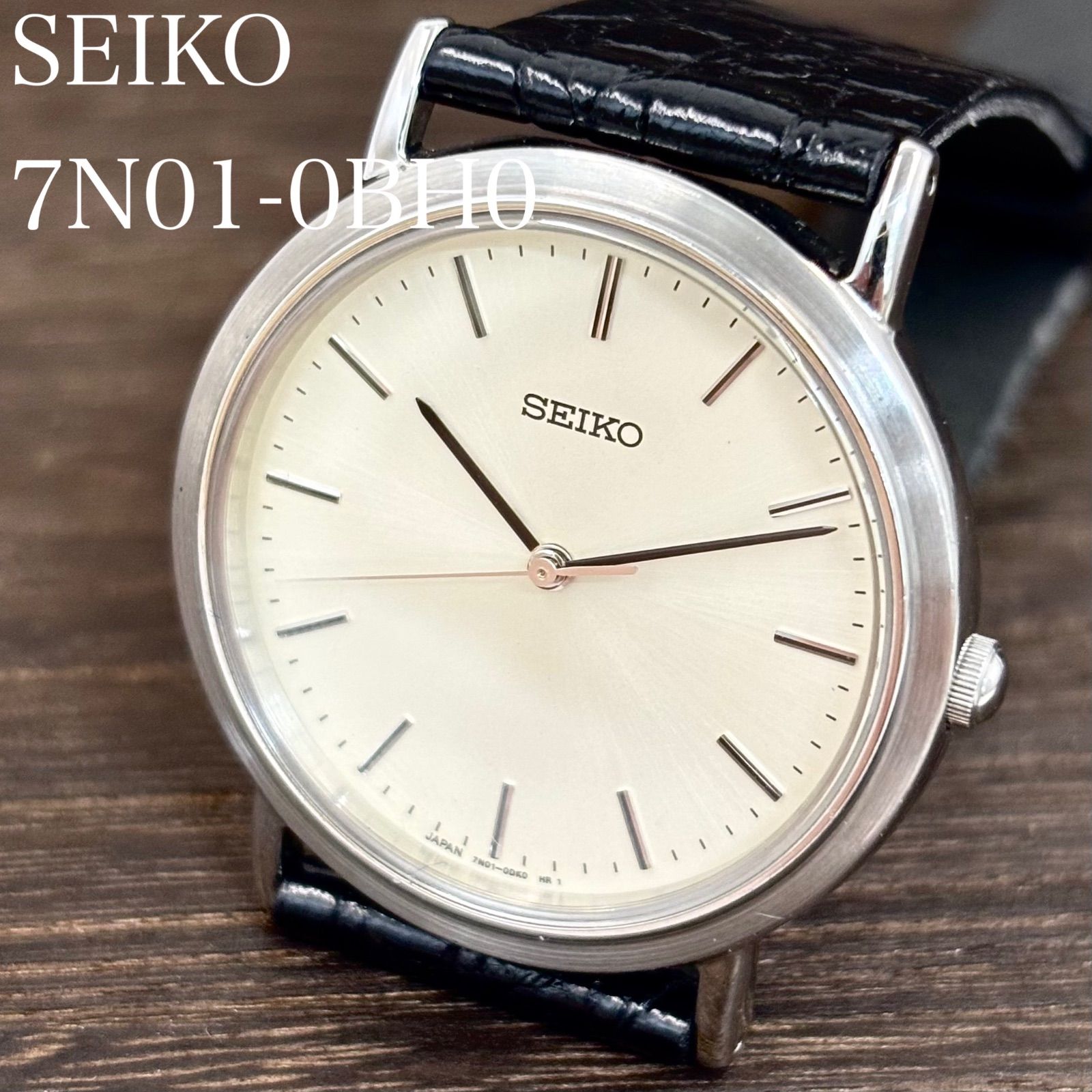 【渡辺力モデル/稼働】SEIKO/セイコー 腕時計/ドレスウォッチ 防水 ホワイト文字盤 1999年4月製造 japan vinatge