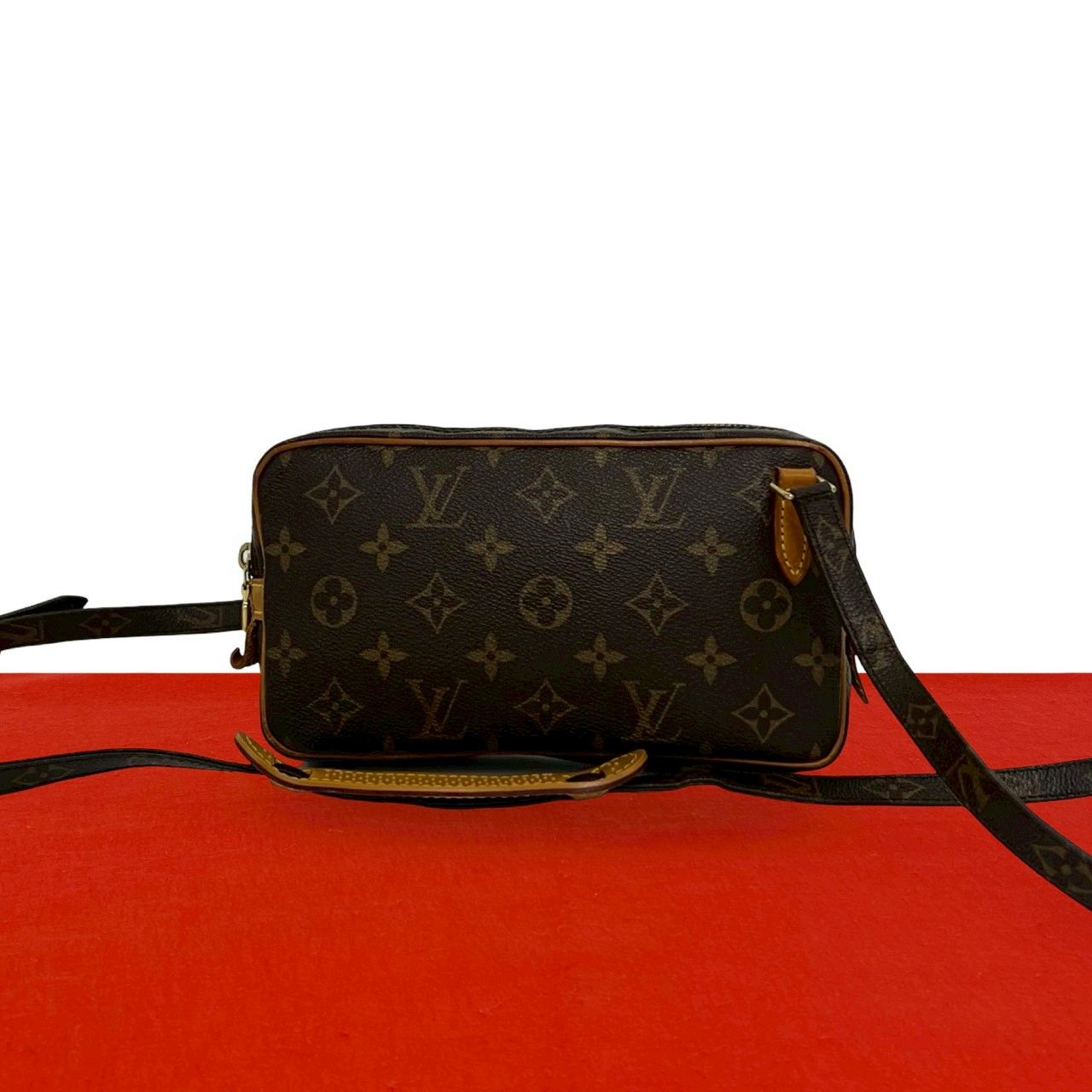極 美品 LOUIS VUITTON ルイヴィトン ポシェット マルリーバンド