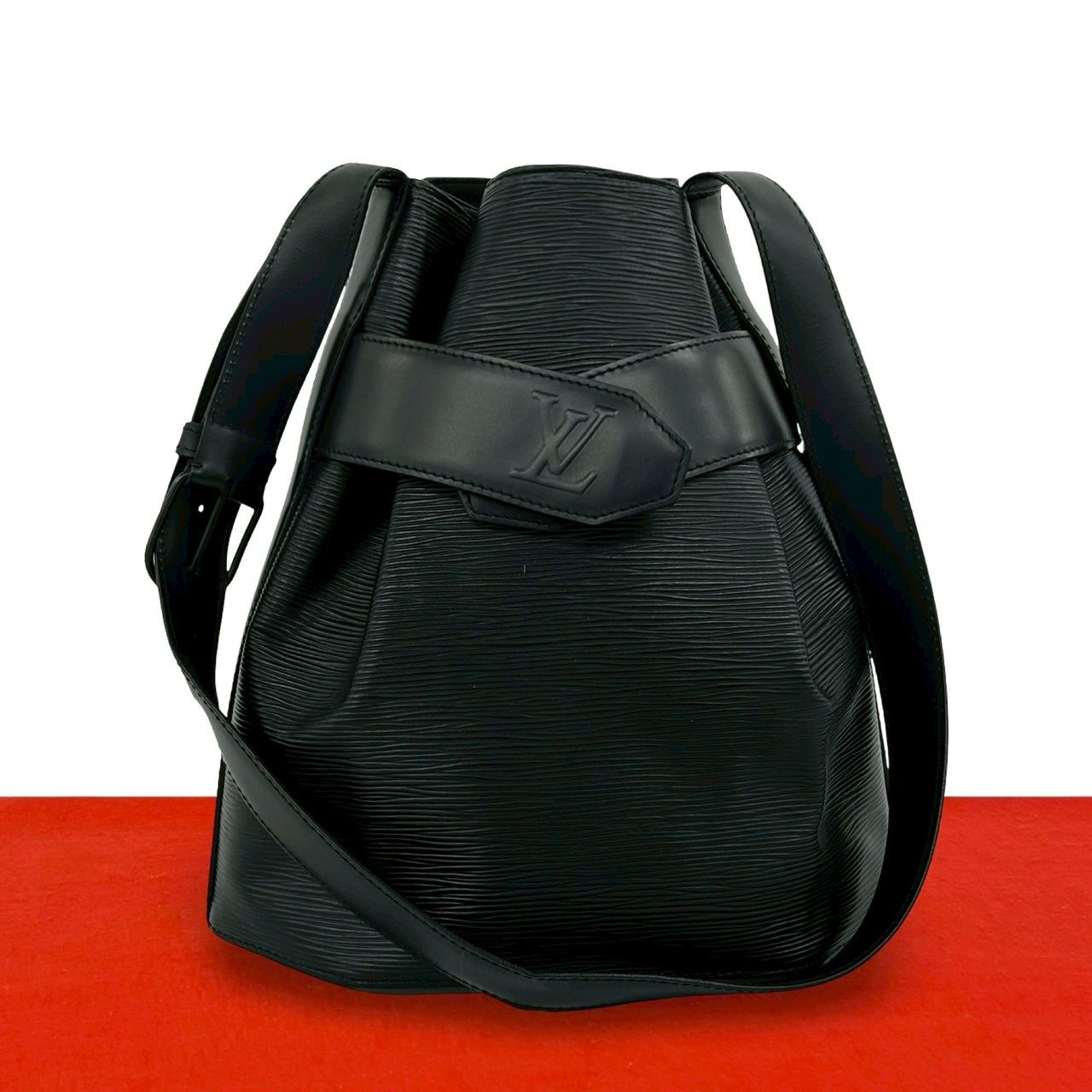 極 美品 LOUIS VUITTON ルイヴィトン ヴィンテージ サックデポール エピ レザー 本革 ワン セミ ショルダーバッグ ノワール 38476