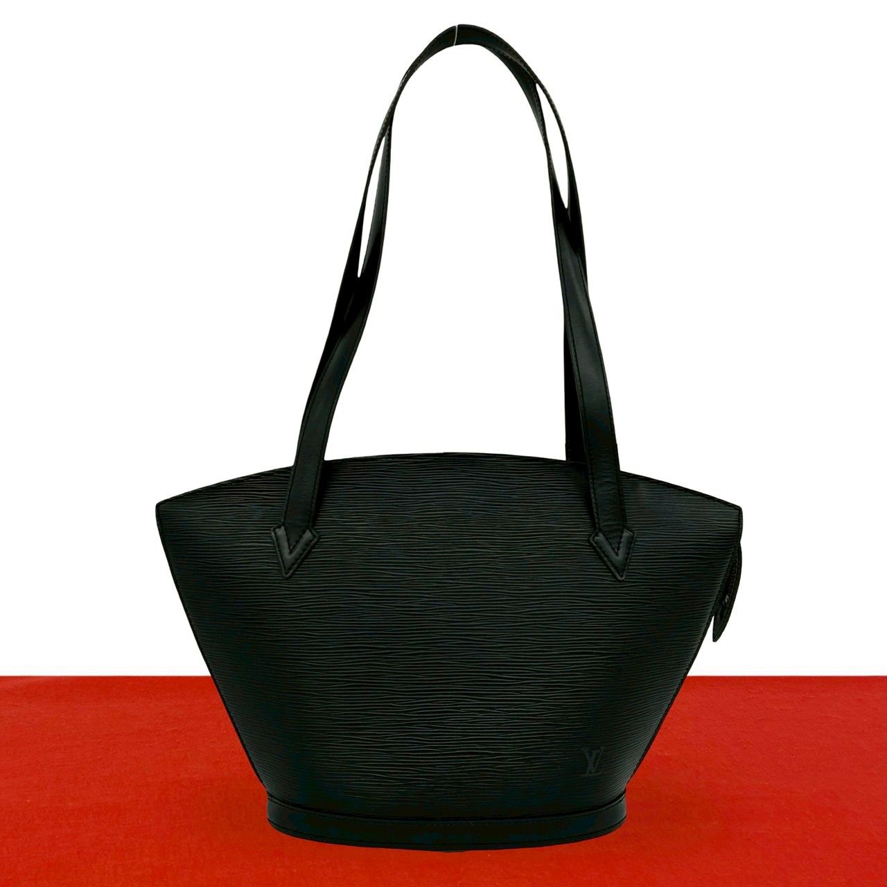 極 美品 LOUIS VUITTON ルイヴィトン サンジャック ショッピング エピ レザー 本革 トートバッグ セミ ショルダーバッグ ノワール 33877