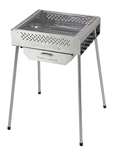キャプテンスタッグ(CAPTAIN STAG) バーベキューコンロ グリル 焚火台 ピザオーブン スモーク 1台7役 7Way マルチファイアグリル ステンレス製 収納バッグ付き UG-69Ju 631fb063
