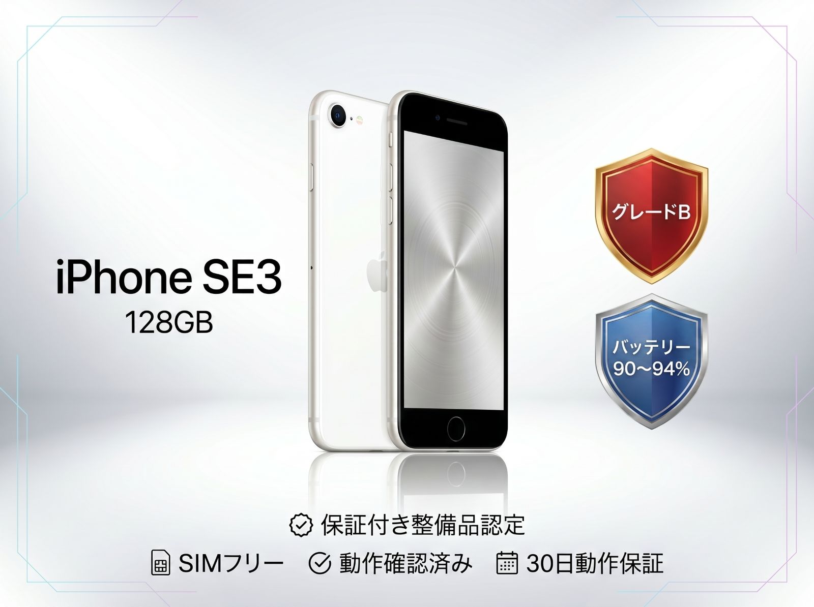 iPhoneSE3　128GB　Midnight　黒　本体