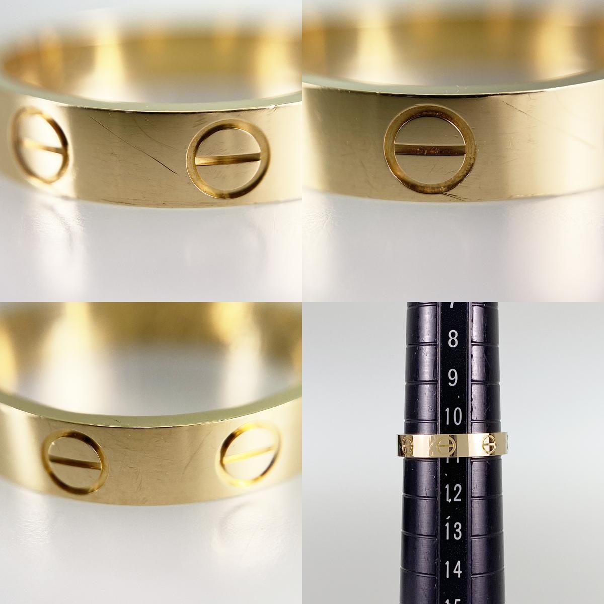 Cartier K18ミニラブリング サイズ51 証明書付き11号　正規店購入品 カルティエ Cartier ミニラブ K18YG 11号(51) リング sss【中古