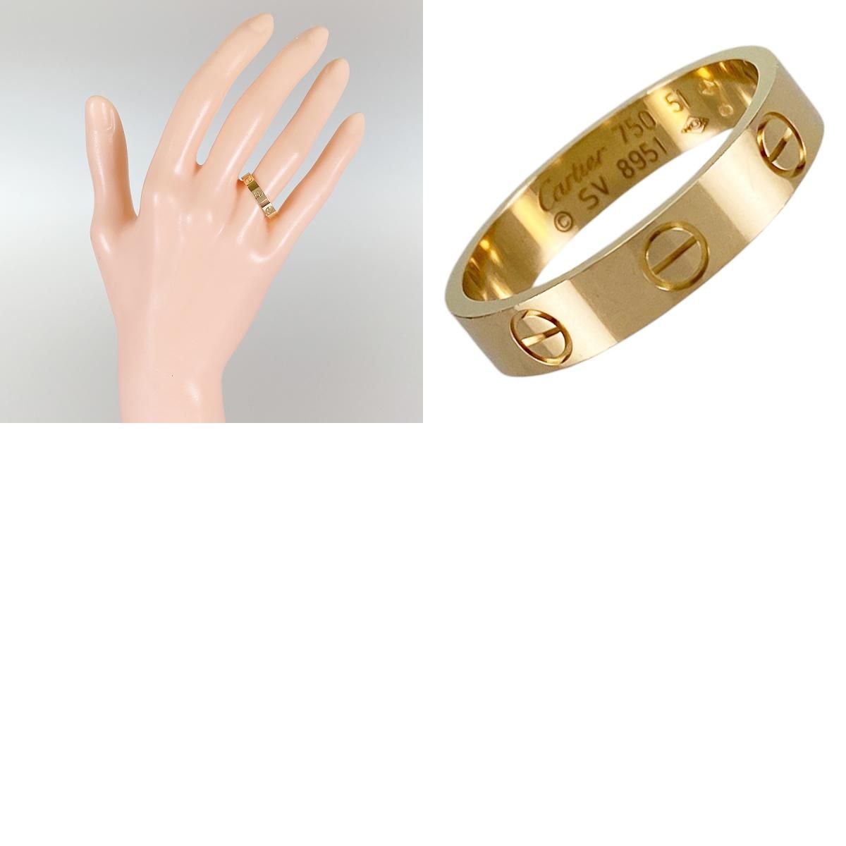 カルティエ Cartier ミニラブ K18YG 11号(51) リング sss【中古