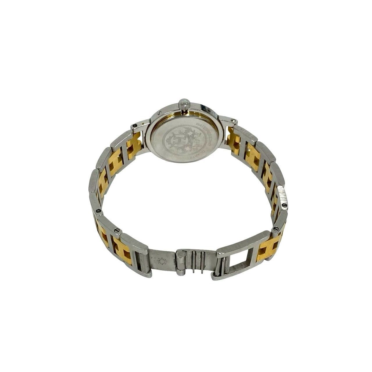 【美品】HERMES エルメス　 箱有り　腕時計 シルバー/ゴールド 稼働品 極 美品 箱 ケース付き HERMES エルメス クリッパー ステンレス