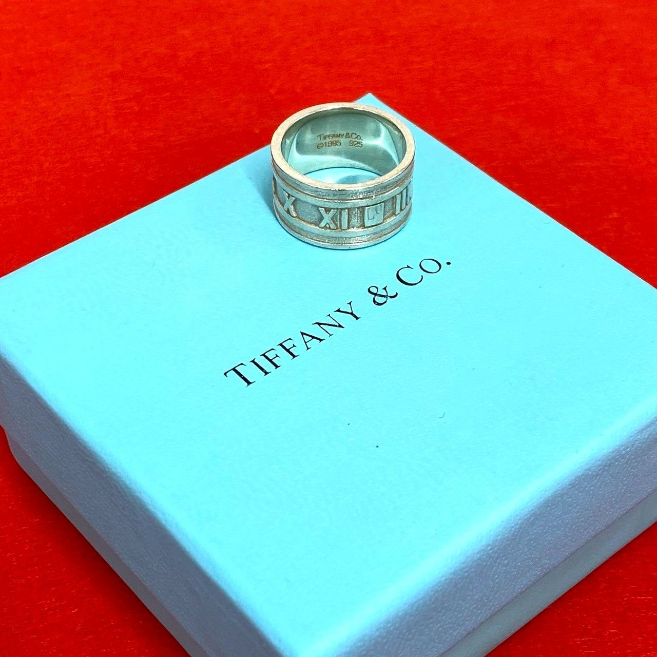 極 美品 TIFFANY&Co. ティファニー ヴィンテージ アトラス ワイド リング シルバー925 指輪 アクセサリー 13号 シルバー 15040