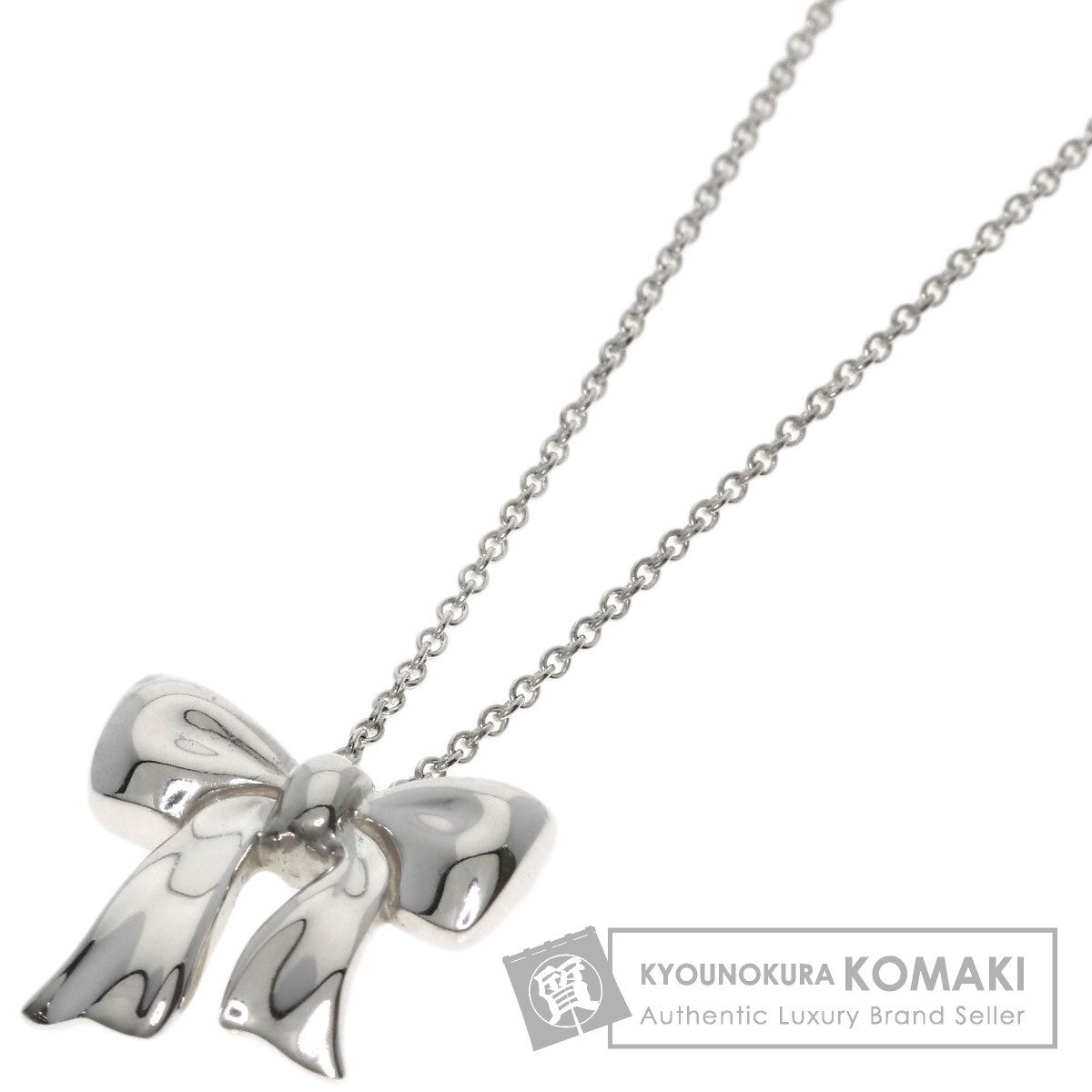 TIFFANY&Co. ティファニー リボンモチーフ ネックレス SV レディース