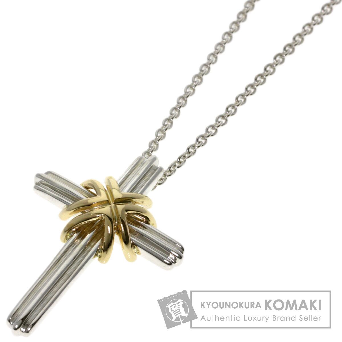 TIFFANY&Co. ティファニー シグネチャークロス ネックレス SV K18YG レディース [中古]