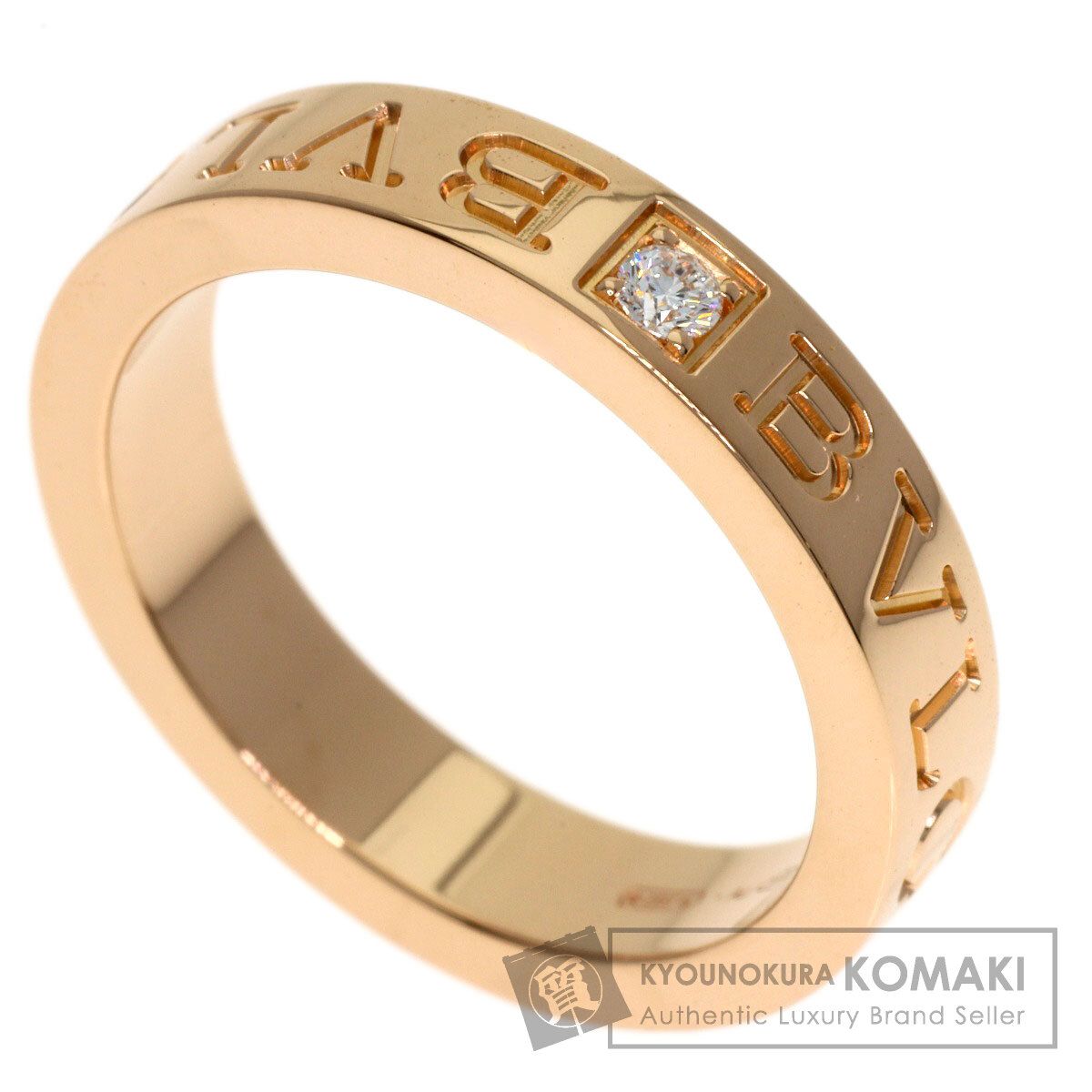 BVLGARI ブルガリ ダブル ロゴ ダイヤモンド リング・指輪 K18PG レディース [中古]