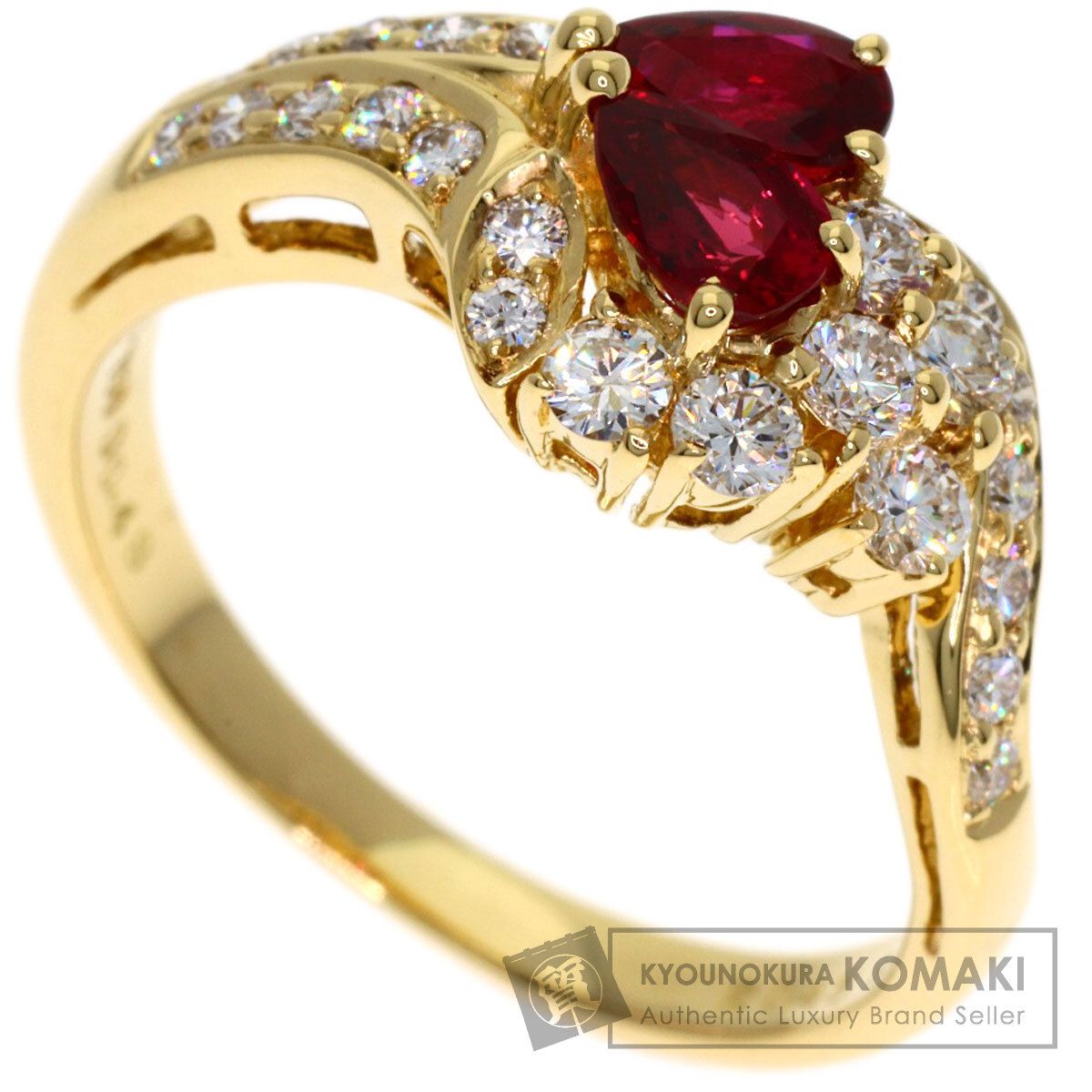 POLA ポーラ ルビー ダイヤモンド リング・指輪 K18YG レディース [中古]
