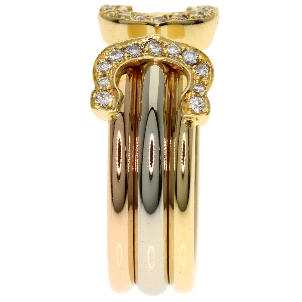 CARTIER カルティエ 2C SM ダイヤモンド #48 リング・指輪 K18YG K18WG 