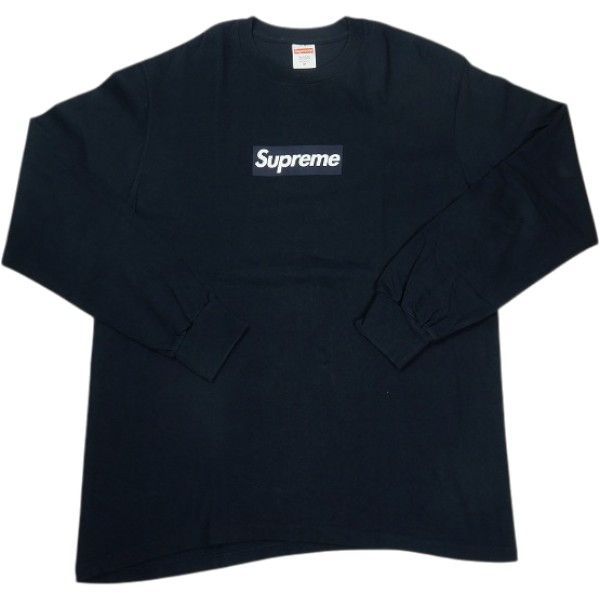 Size【M】 SUPREME シュプリーム 20AW Box Logo L/S Tee Navy ロンT 紺 【中古品-良い】 30010095
