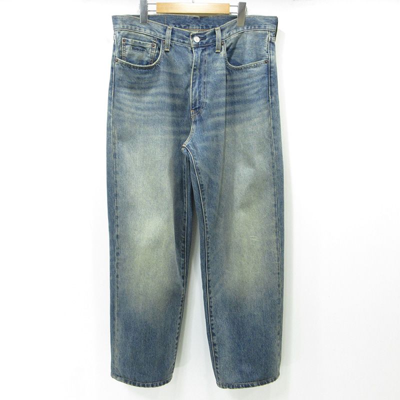 【三重本店】 中古 Barbour | バーブァー × LEVIS リーバイス Lot. 568 Loose Jeans ルーズジーンズ ロゴ刺繍ジップフライデニムパンツ 003GN-0000 ブルー インディゴ サイズ：34 【107】 21,754円