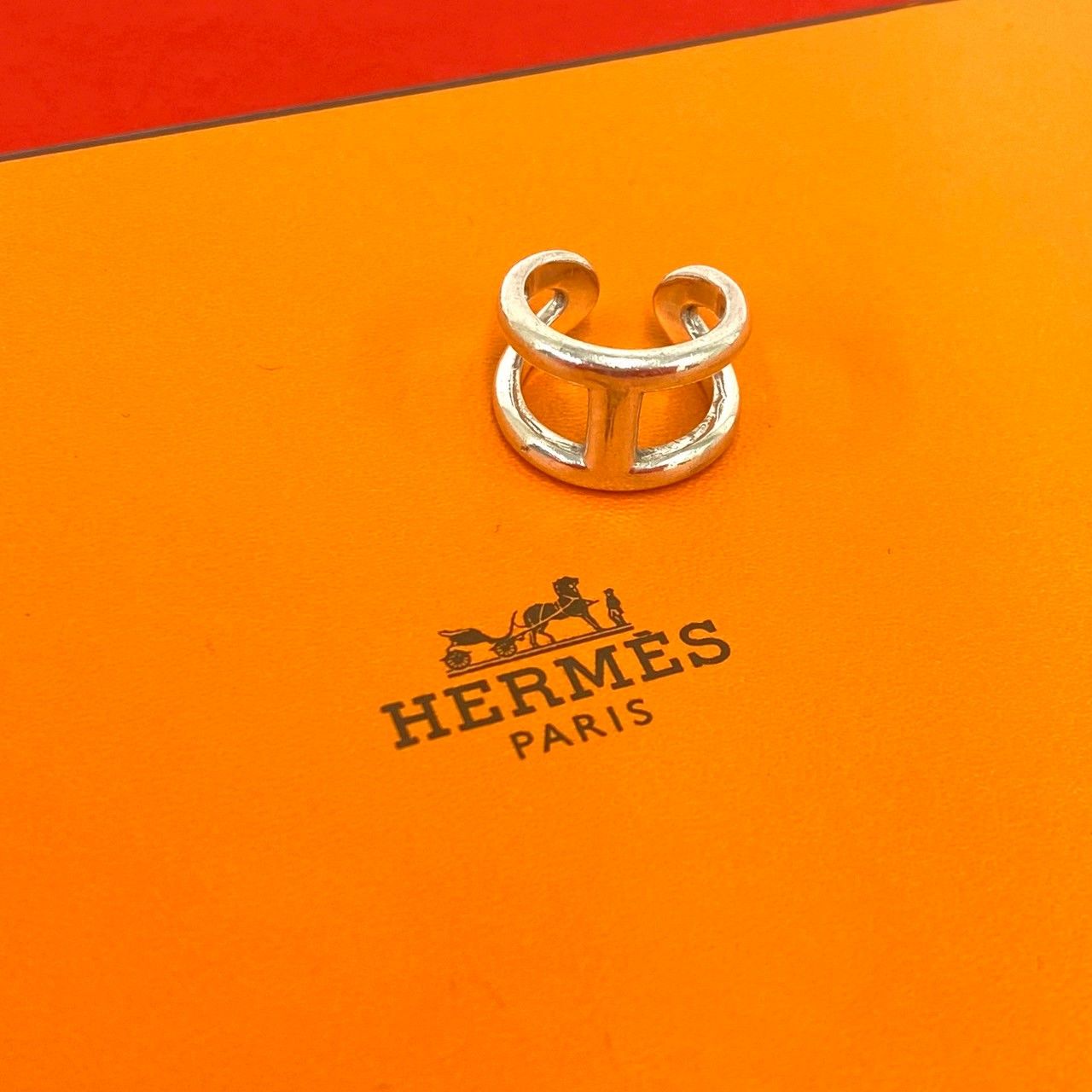 極 美品 HERMES エルメス オスモズ PM リング シルバー925 指輪