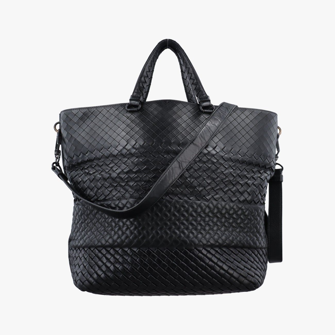 ボッテガヴェネタBottega Venetaイントレチャート ブラック ラムスキン B00316925U