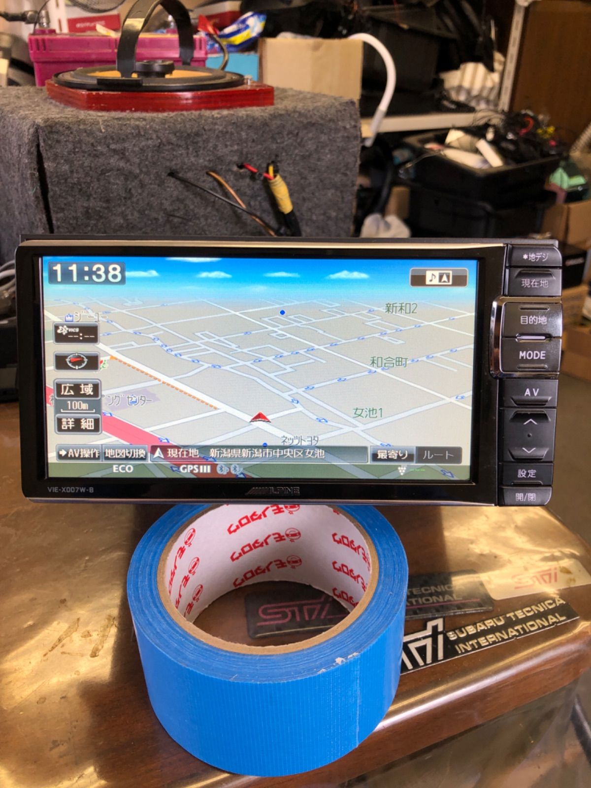 カーナビ ALPINE VIE-X007W-B トヨタ ダイハツカプラー Bluetooth　DVD　地デジ　フルセグ
