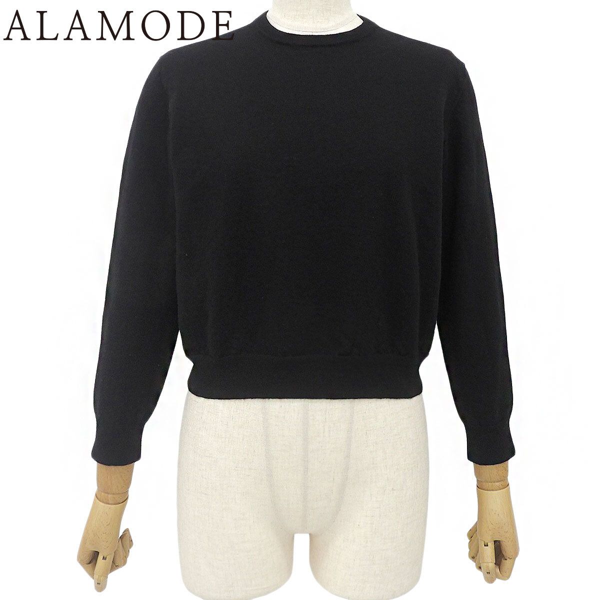 BALENCIAGA(バレンシアガ) バックロゴクルーネックニット ニット/セーター 2018年 アパレル ファッション 長袖 M ブラック黒 565750 レディース 40802193113【中古】【アラモード】