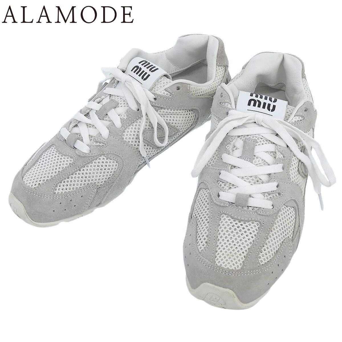 Miu Miu(ミュウミュウ) New Balance スエード×メッシュ スニーカー 