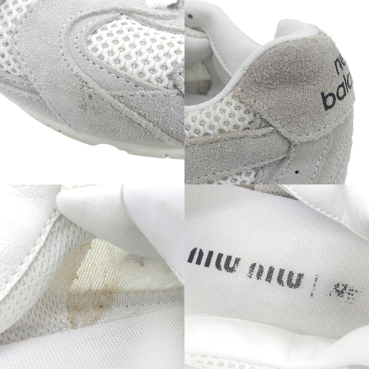 Miu Miu(ミュウミュウ) New Balance スエード×メッシュ スニーカー 