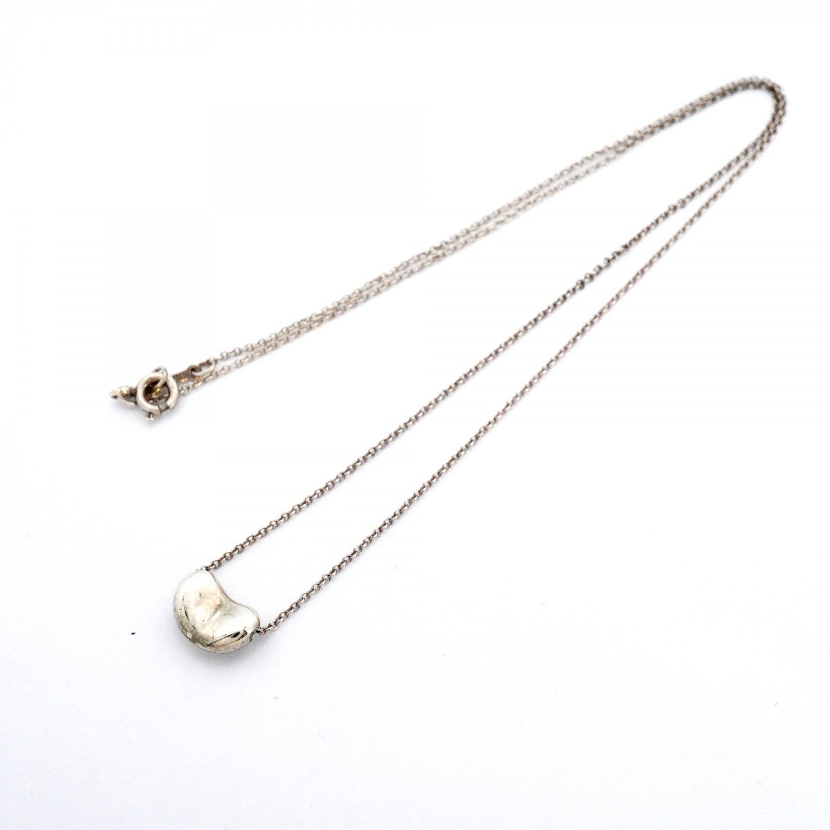 6jeb0801-k】ティファニー ネックレス ビーン シルバー925【中古