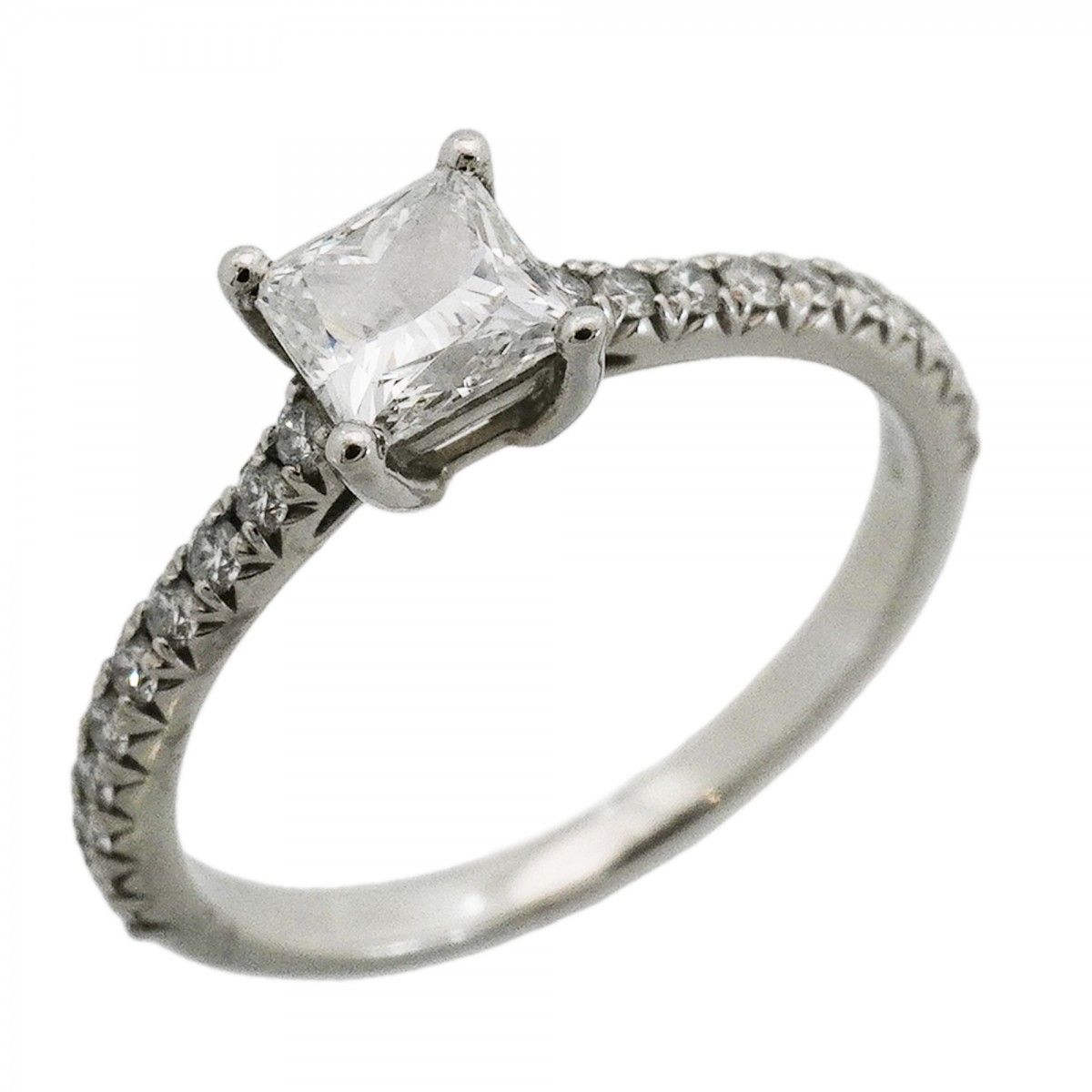 【6jeb0822】ティファニー リング ノヴォ/スクエアカット Pt950 プラチナ ダイヤモンド 0.50ct 9号【中古】レディース