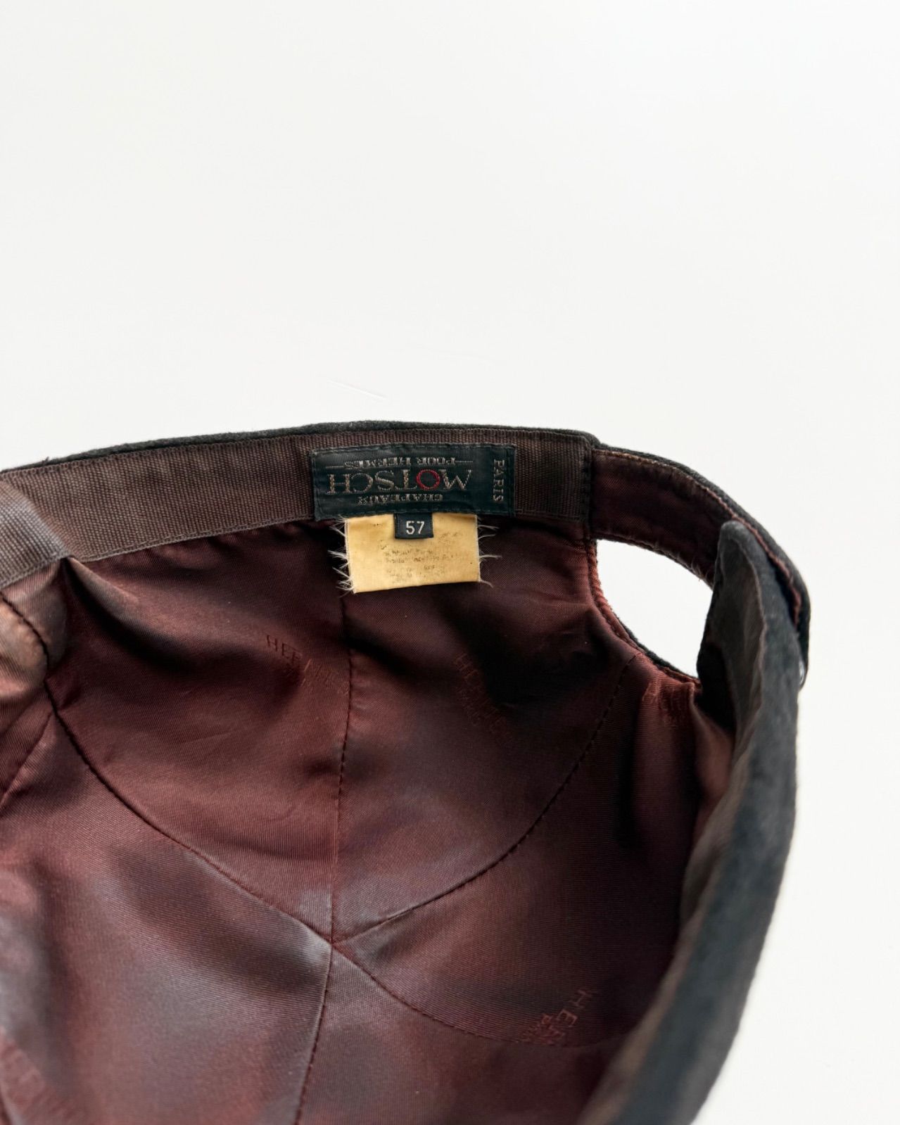 1990s HERMES MOTSCH LEATHER CAP エルメス 1990年 archive アーカイブ
