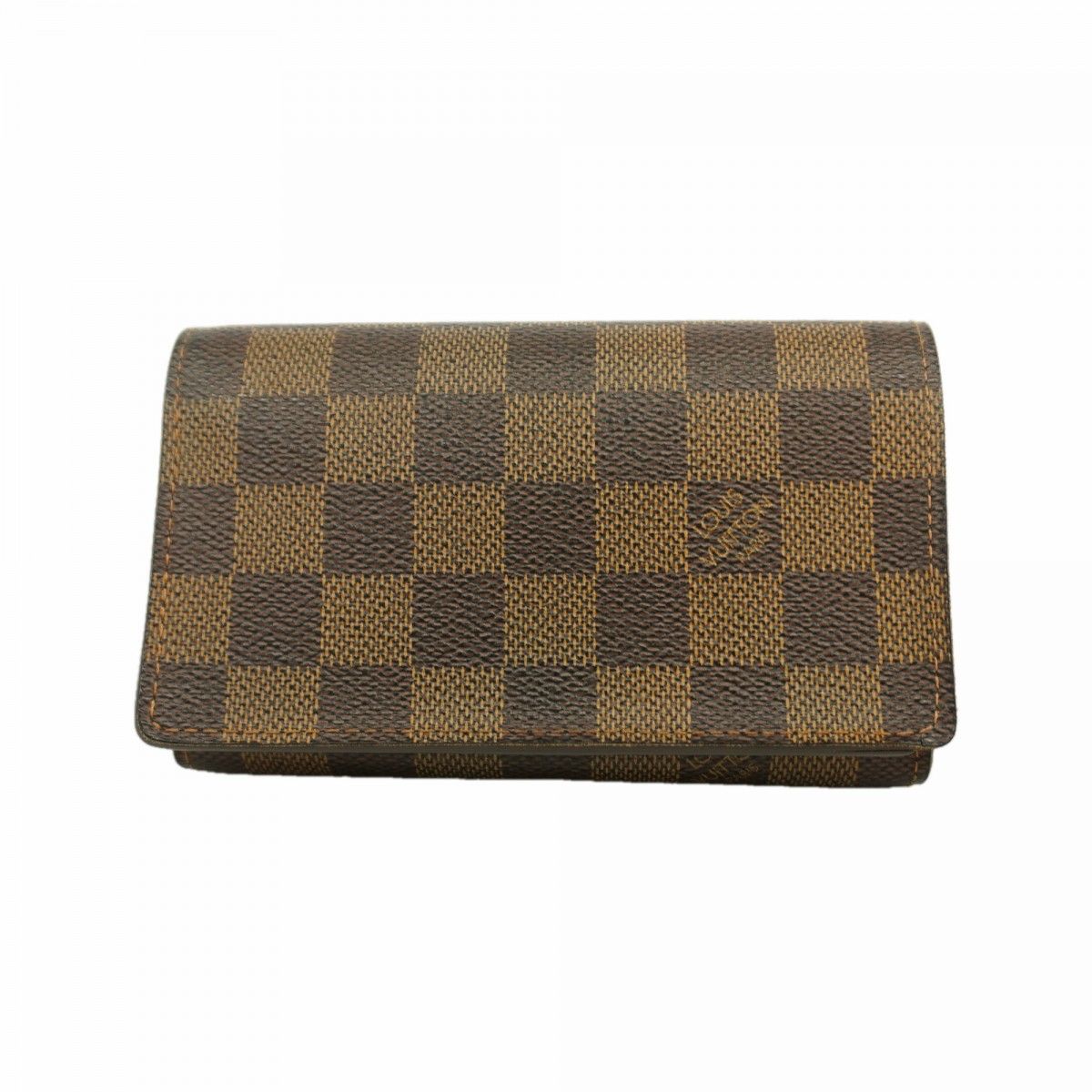 【6fa0674-k】ルイヴィトン 財布 ダミエ ポルトフォイユトレゾール N61736 エベヌ【中古】レディース