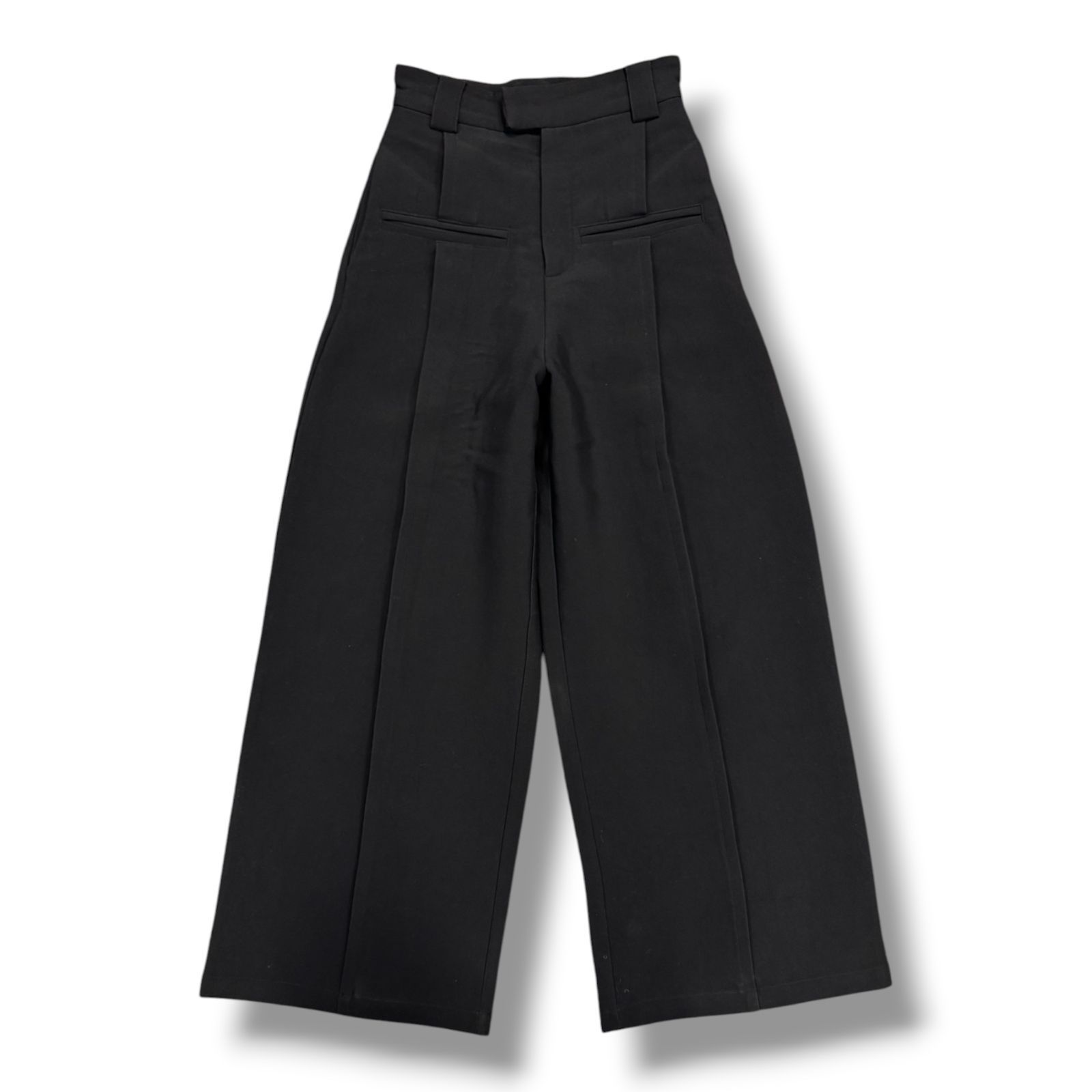 Fax Copy Express Wide Slacks Pants ワイドスラックスパンツ ファックスコピーエクスプレス ブラック S 1860A1