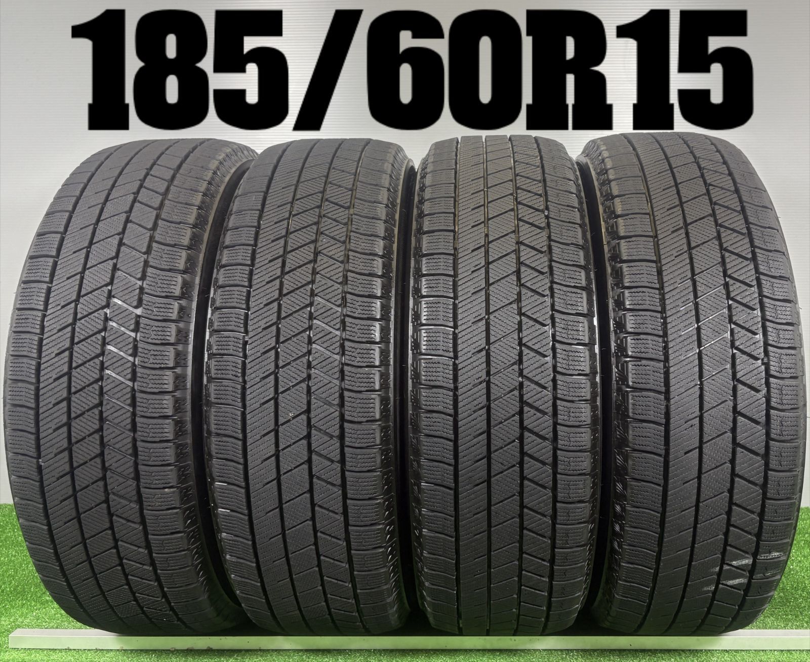 送料無料★185/60R15 ブリヂストン VRX3 2023年製 4本 冬 スタッドレス タイヤ 中古 TB1267