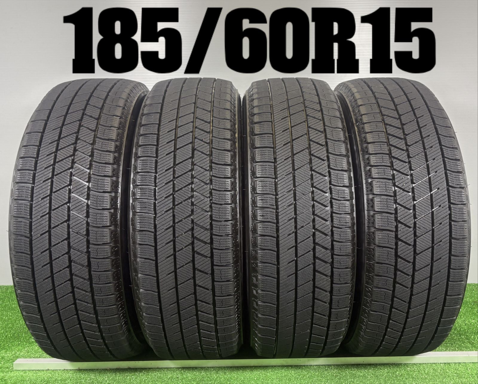 送料無料★185/60R15 ブリヂストン VRX3 2024年製 4本 冬 スタッドレス タイヤ 中古 TB1268