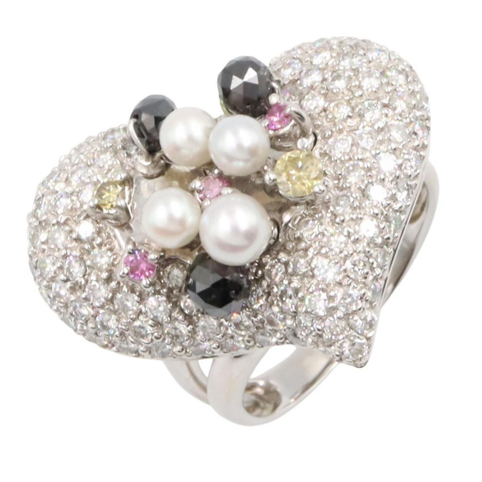 ジュエリー JEWELRY リング・指輪 ダイヤリング ﾀﾞｲﾔ 12.0g #12.5 K18WG（ホワイトゴールド） ダイヤモンド ダイヤリング レディース Used A