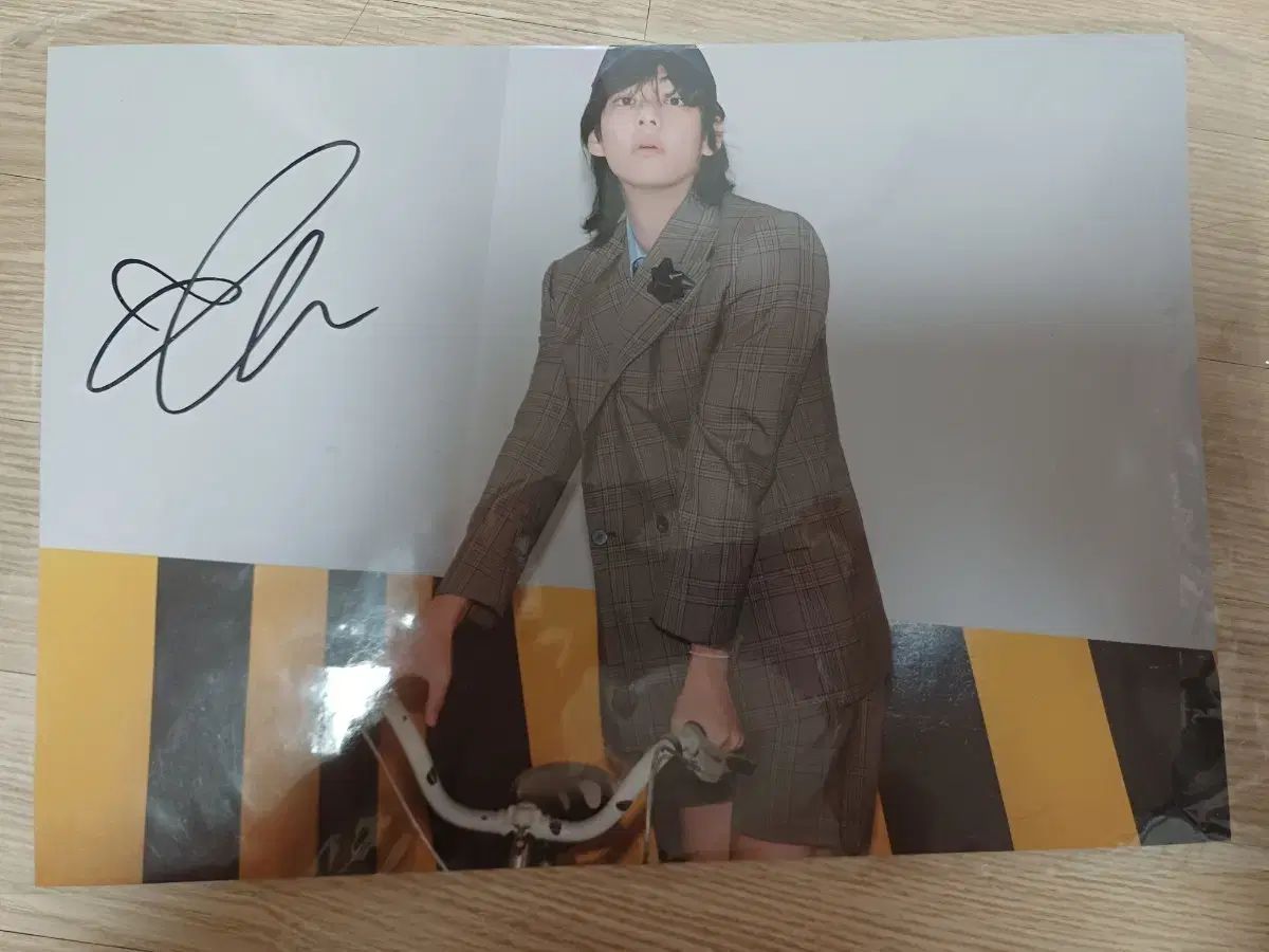 BTS 뷔 レイオーバー サイン入り ポスター