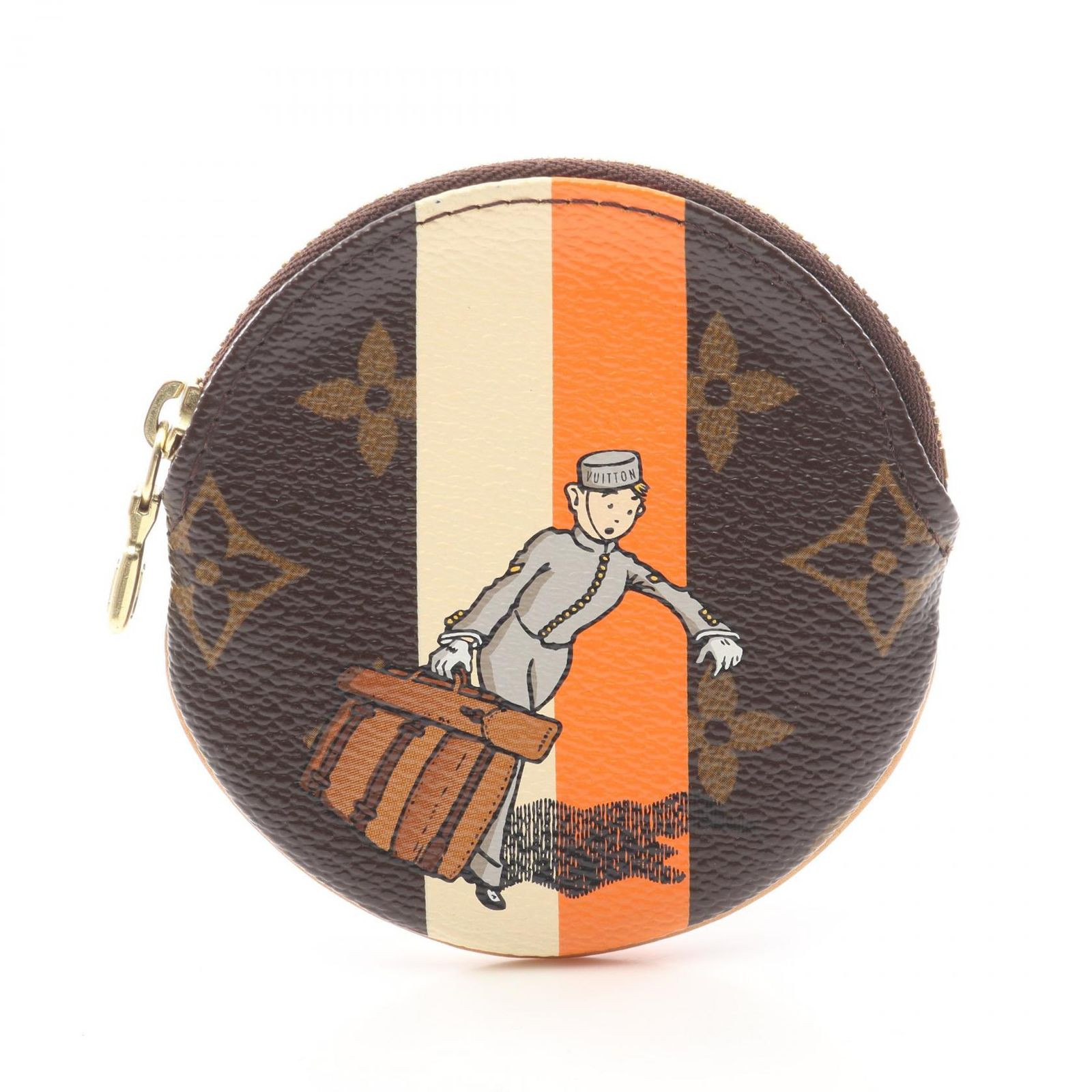ルイ・ヴィトン LOUIS VUITTON コインケース ポルトモネ ロン モノグラムグルーム M60037 レザー ポルトモネ・ロン レディース Used A