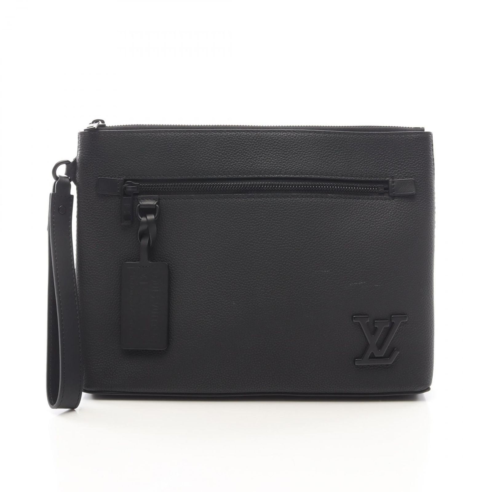 ルイ・ヴィトン LOUIS VUITTON セカンドバッグ クラッチバッグ テイクオフ ポーチ LVアエログラム ノワール M69837 ノワール レザー テイクオフ・ポーチ メンズ Used A