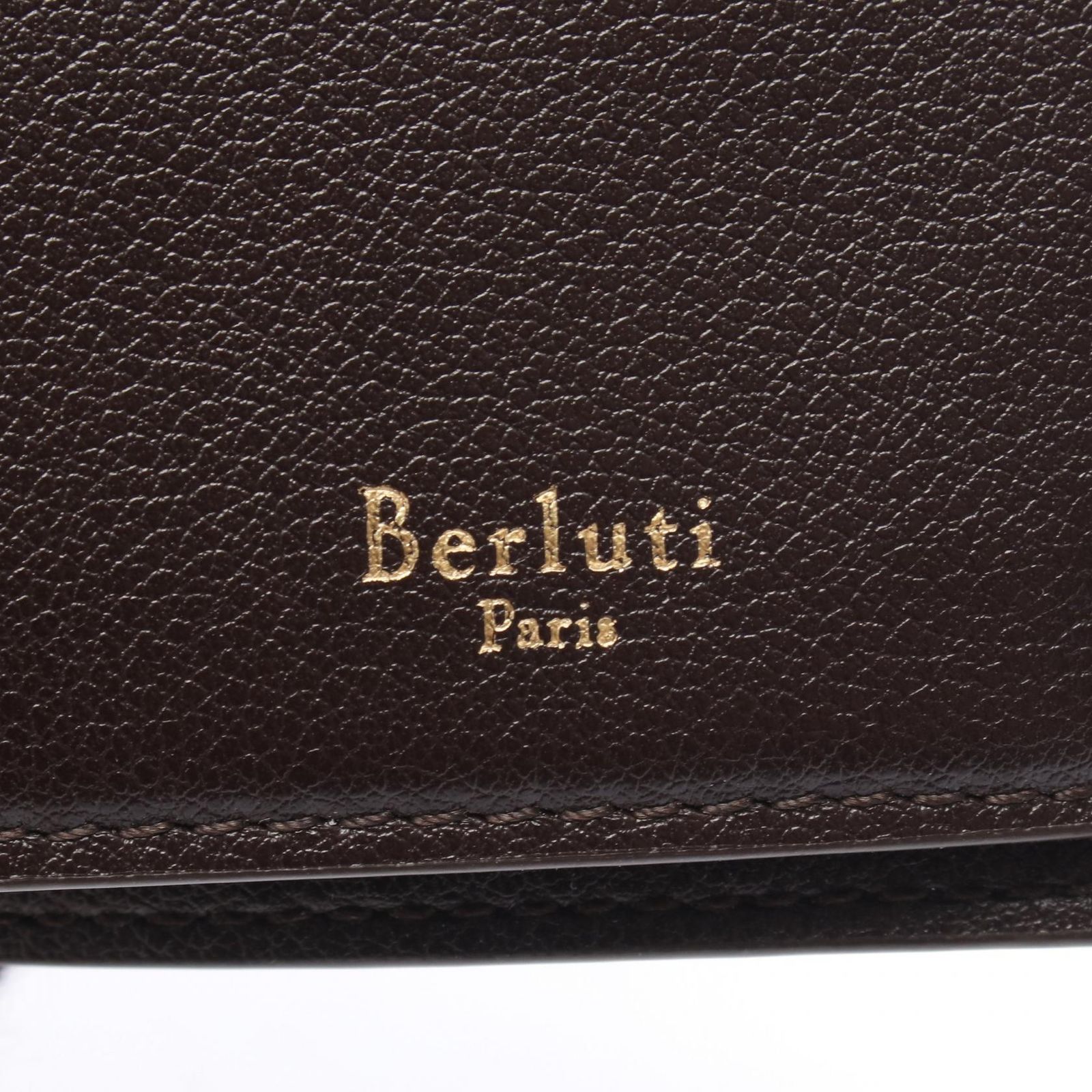 ベルルッティ Berluti 二つ折り長財布 バティ トワル マルブフ ダーク 