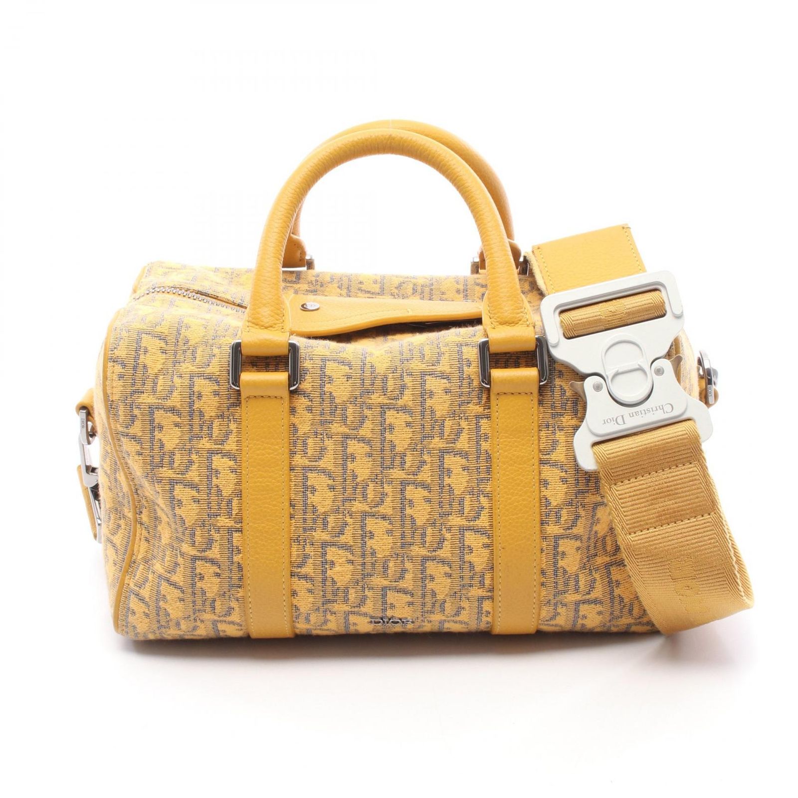 ディオール Dior ハンドバッグ ランゴ 26 オブリーク 2WAY 20-BO-0281 イエロー キャンバス レザー オブリーク ランゴ26 レディース Used A