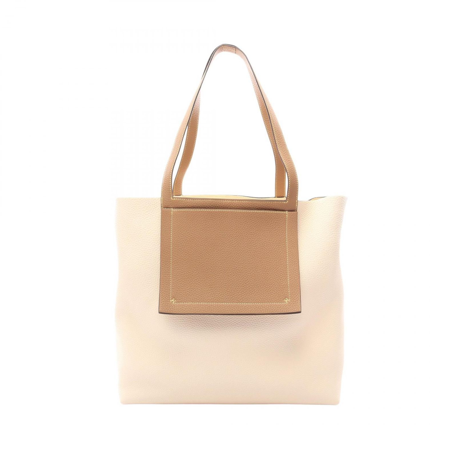 エルメス HERMES トートバッグ カバセリエ46 ナタ/チャイ レザー カバセリエ46 ナタ/チャイ レディース Used A