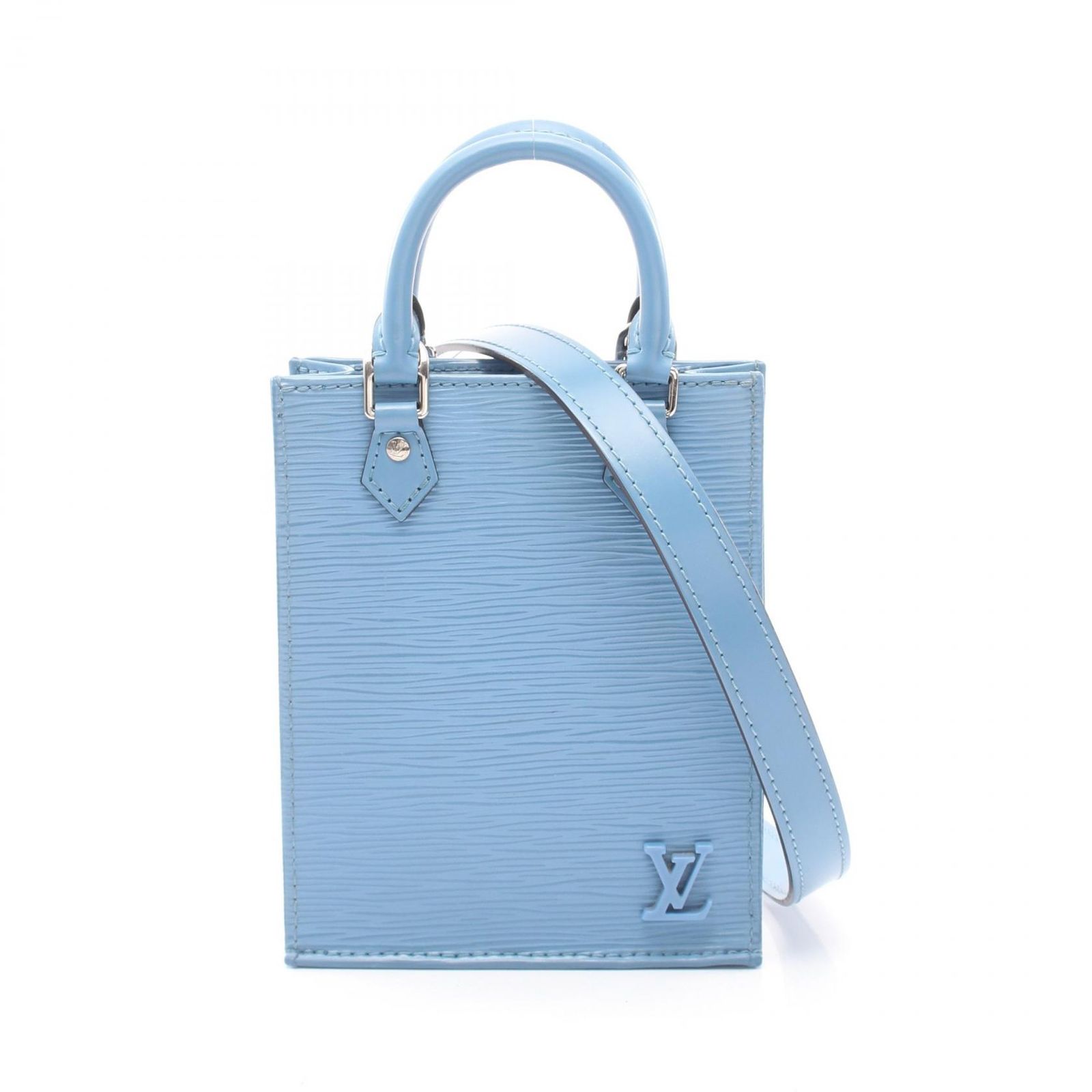 ルイ・ヴィトン LOUIS VUITTON ハンドバッグ プティット サックプラ 2WAY M80167 ブルーエ レザー プティット・サックプラ レディース Used A