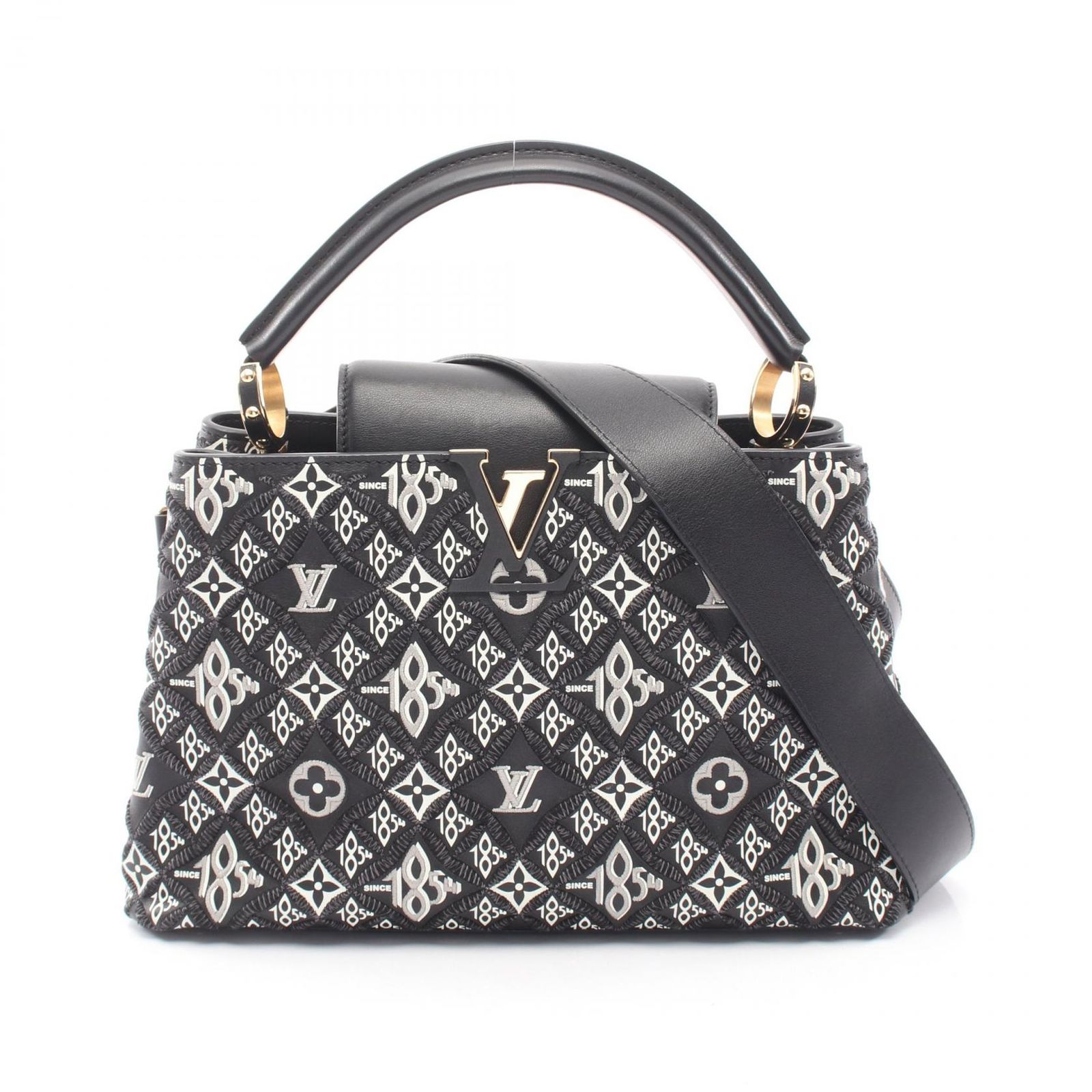 ルイ・ヴィトン LOUIS VUITTON ハンドバッグ カプシーヌMM Since1854 2WAY M57358 ノワール レザー SINCE1854 カプシーヌMM レディース Used A