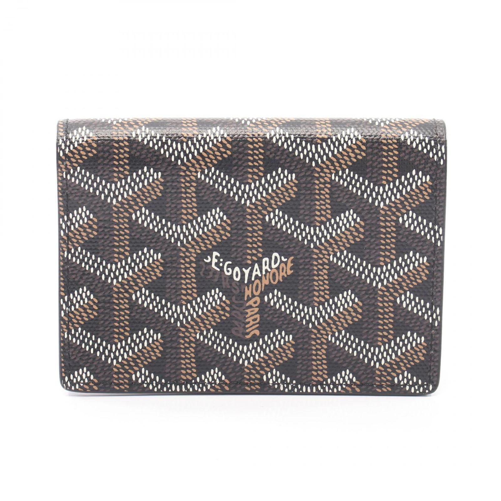 ゴヤール GOYARD カードケース マルゼルブ ブラック PVCコーティングキャンバス レザー マルゼルブ 名刺入れ ユニセックス Used A