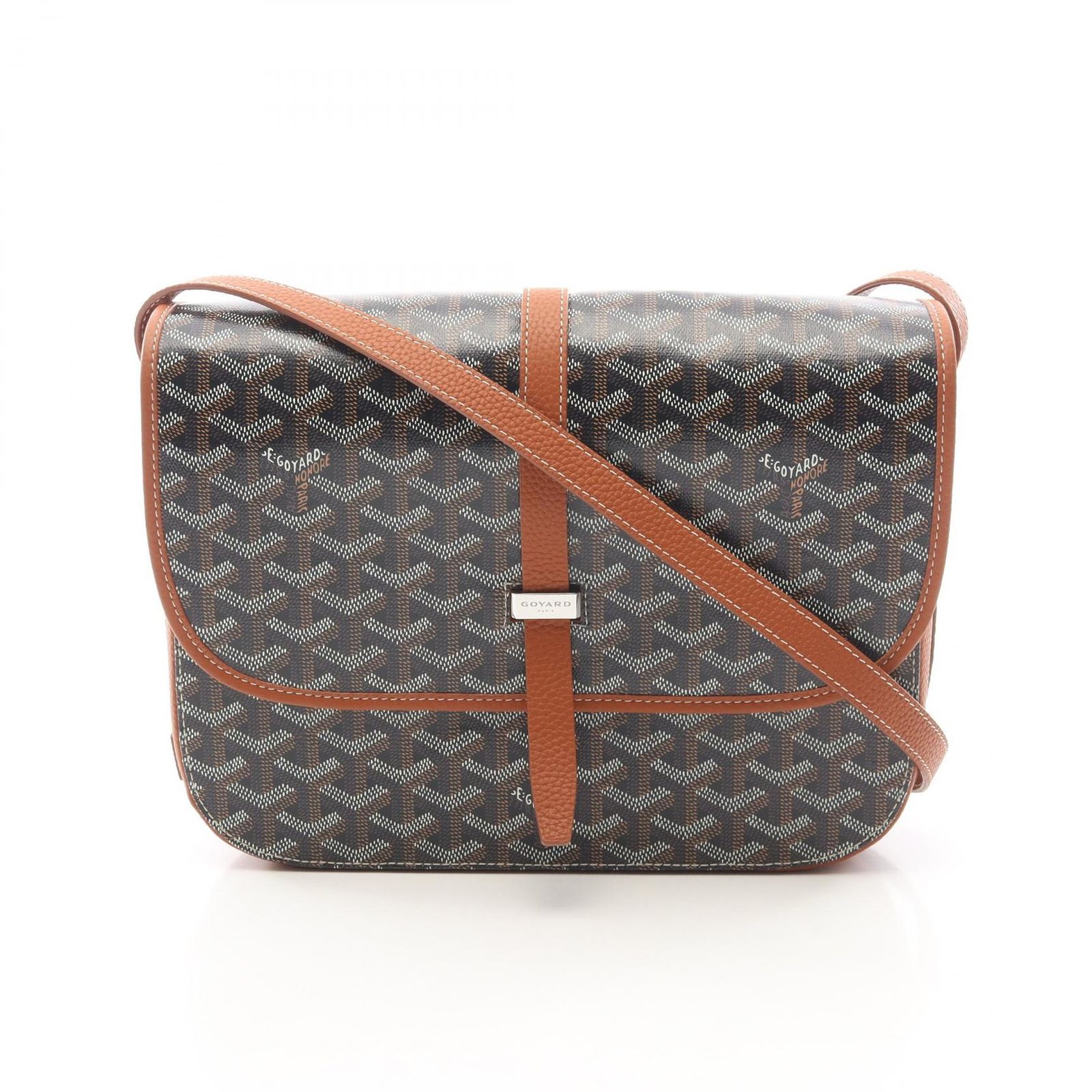 ゴヤール GOYARD ショルダーバッグ ベルヴェデーレMM BELVE3MMLTY01CG03P ブラック/ブラウン PVCコーティングキャンバス レザー ベルヴェデーレMM レディース Used A