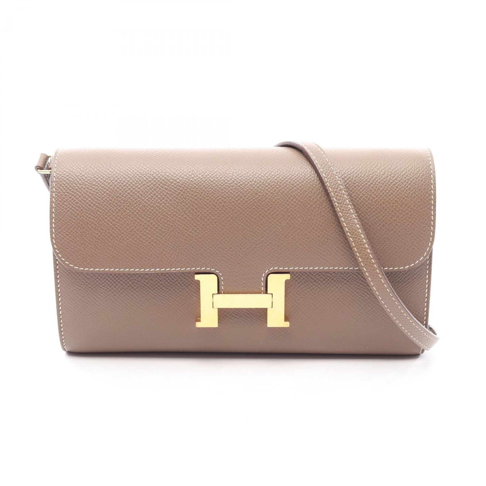 エルメス HERMES ショルダーバッグ コンスタンス ロング トゥーゴー エトゥープ レザー カーフ(牛革) コンスタンス トゥーゴー エトゥープ レディース Used A