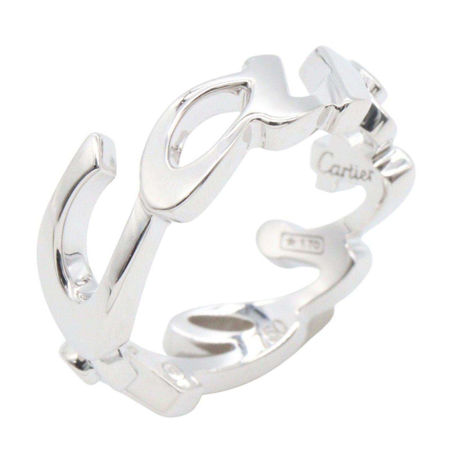 カルティエ CARTIER リング・指輪 シグネチャー リング K18WG（ホワイトゴールド） シグネチャー リング レディース Used A