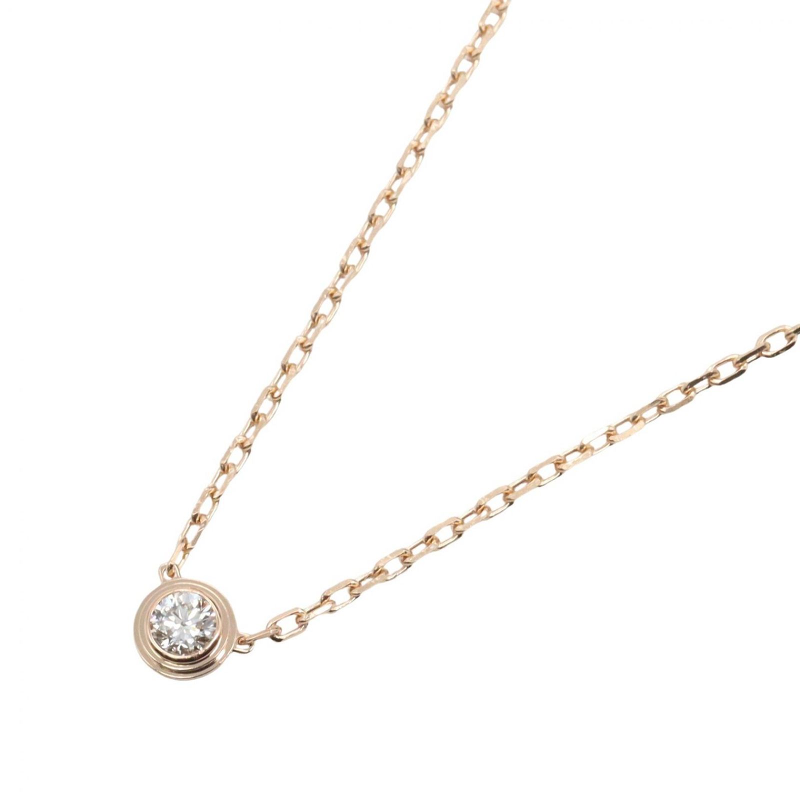 カルティエ CARTIER ネックレス ダムール SM ネックレス B7215700 首回37.5/40.5cm K18PG（ピンクゴールド） ダイヤモンド ダムール SM ネックレス レディース Used A