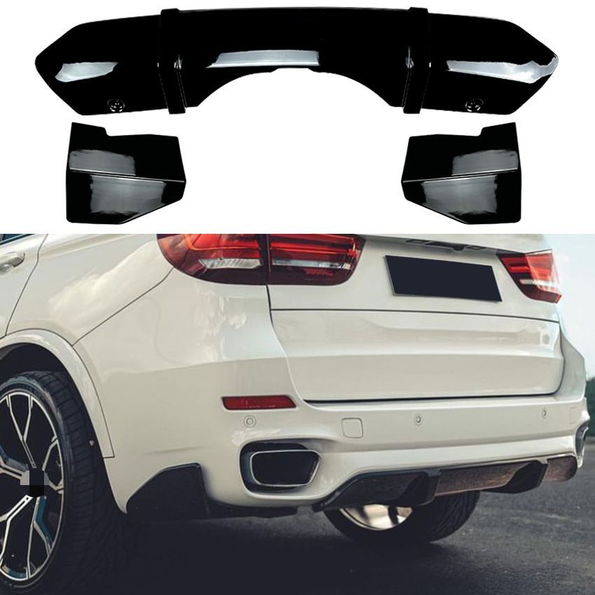 【送料無料】BMW X5 F15 Mスポーツ MP BMW X5 F15 M Sport MP 2014-2018 専用 リアディフューザー ロアスポイラー ピアノブラック/カーボン調 2色選択可 エアロ効果 スポーティ ドレスアップ 傷防止 簡単装着