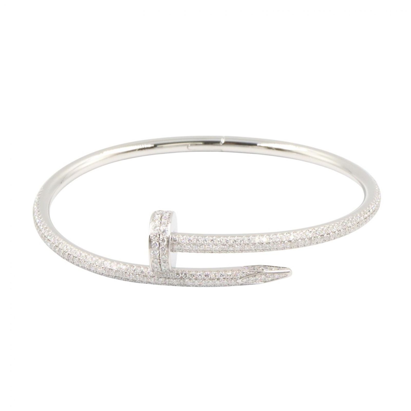 カルティエ CARTIER ブレスレット ジュストアンクル フルダイヤ ブレスレット CRN6707317 腕回り16㎝ K18WG（ホワイトゴールド） ダイヤモンド ジュストアンクル フルダイヤ ブレスレット