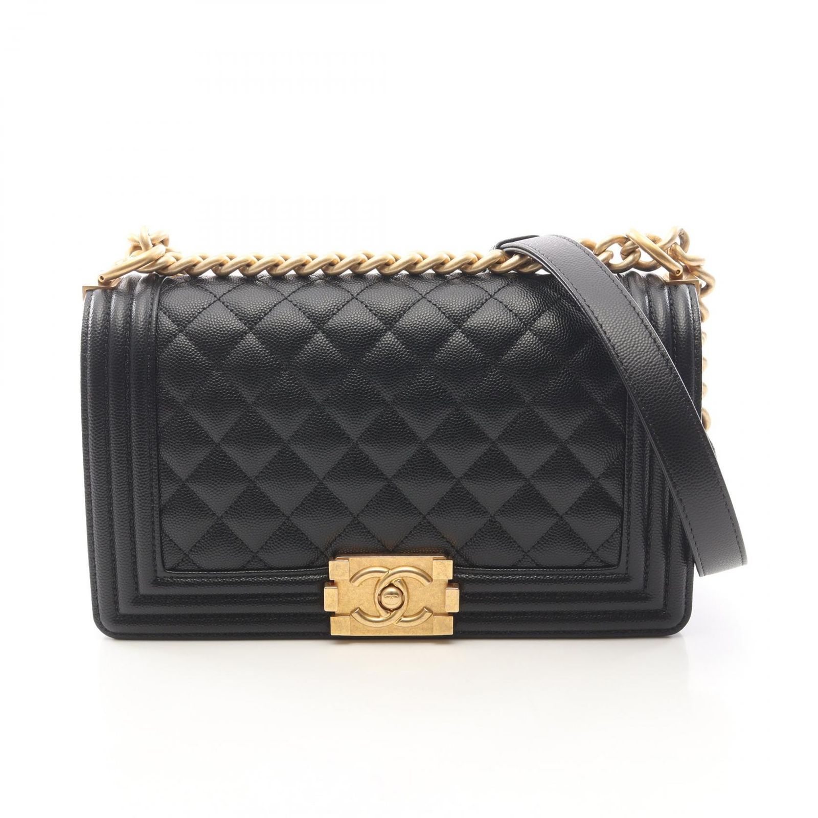 シャネル CHANEL ショルダーバッグ ボーイシャネル A67086 ブラック カーフ（牛革） ボーイシャネル チェーンショルダー レディース Used A