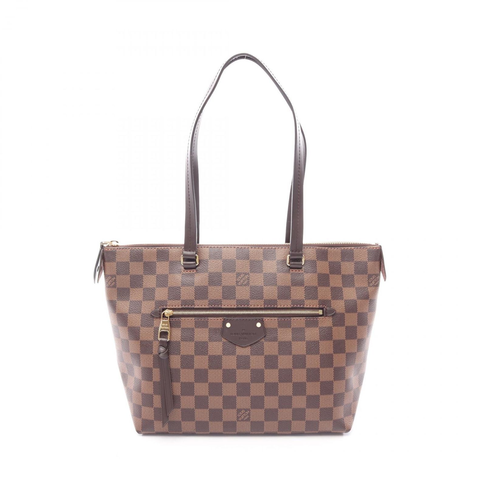 ルイ・ヴィトン LOUIS VUITTON トートバッグ イエナPM ダミエエベヌ N41012 PVCコーティングキャンバス レザー イエナPM レディース Used A